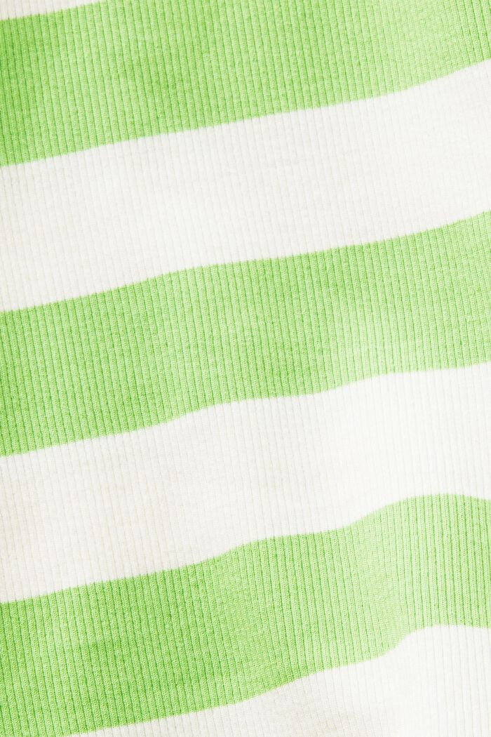 Randigt linne med logo, CITRUS GREEN, detail image number 5