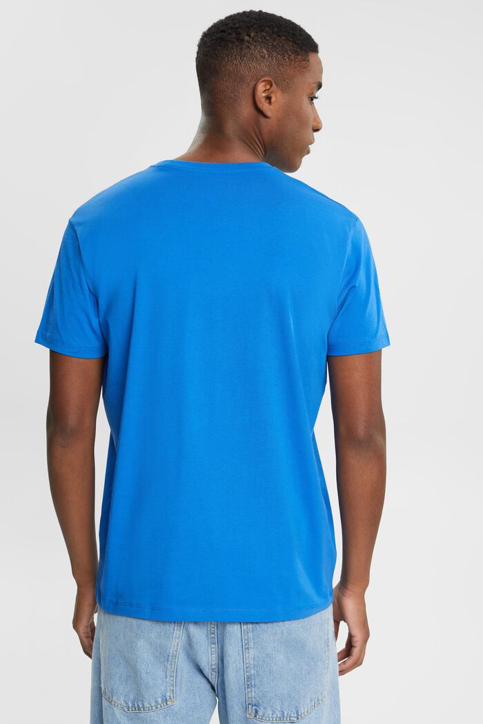 T-shirt med tryck på bröstet, BLUE, detail image number 3