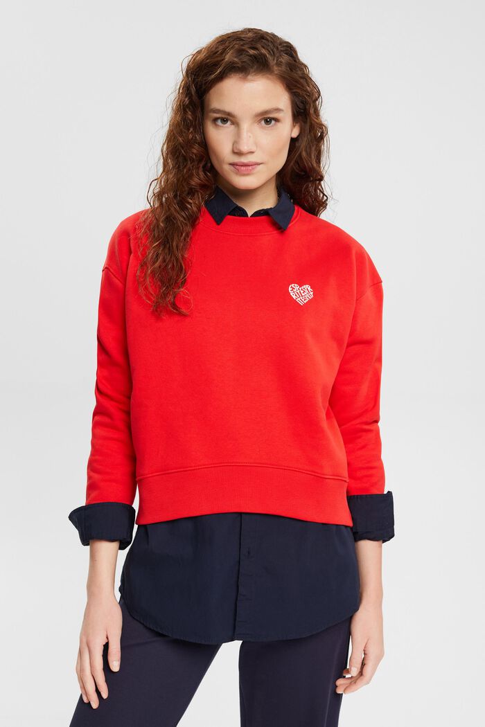 Sweatshirt med logo, RED, detail image number 0