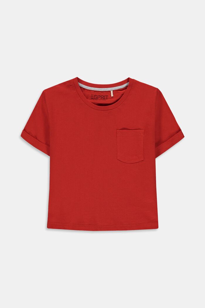 Boxformad T-shirt med reflekterande detaljer, RED, overview