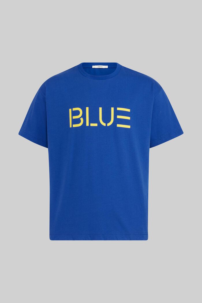 T-shirt med tryck i unisexmodell, BLUE, overview