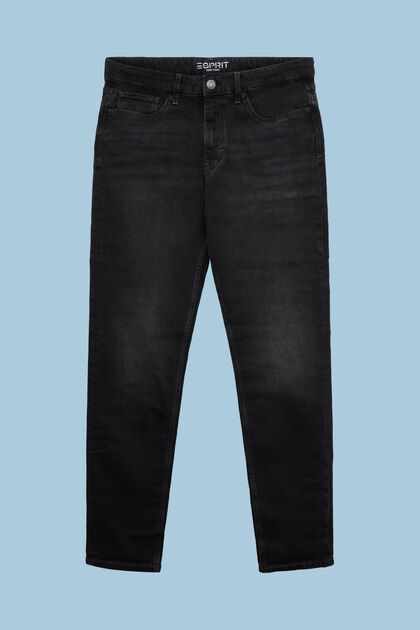 Regular avsmalnande jeans med medelhög midja