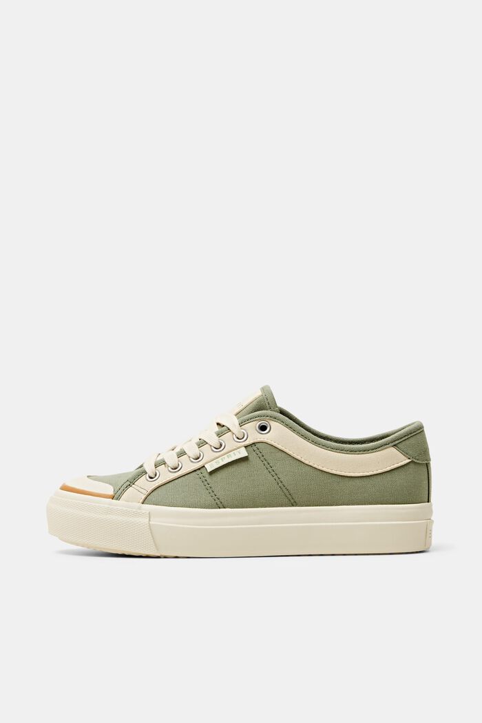 Sneakers med platåsula, KHAKI GREEN, detail image number 0