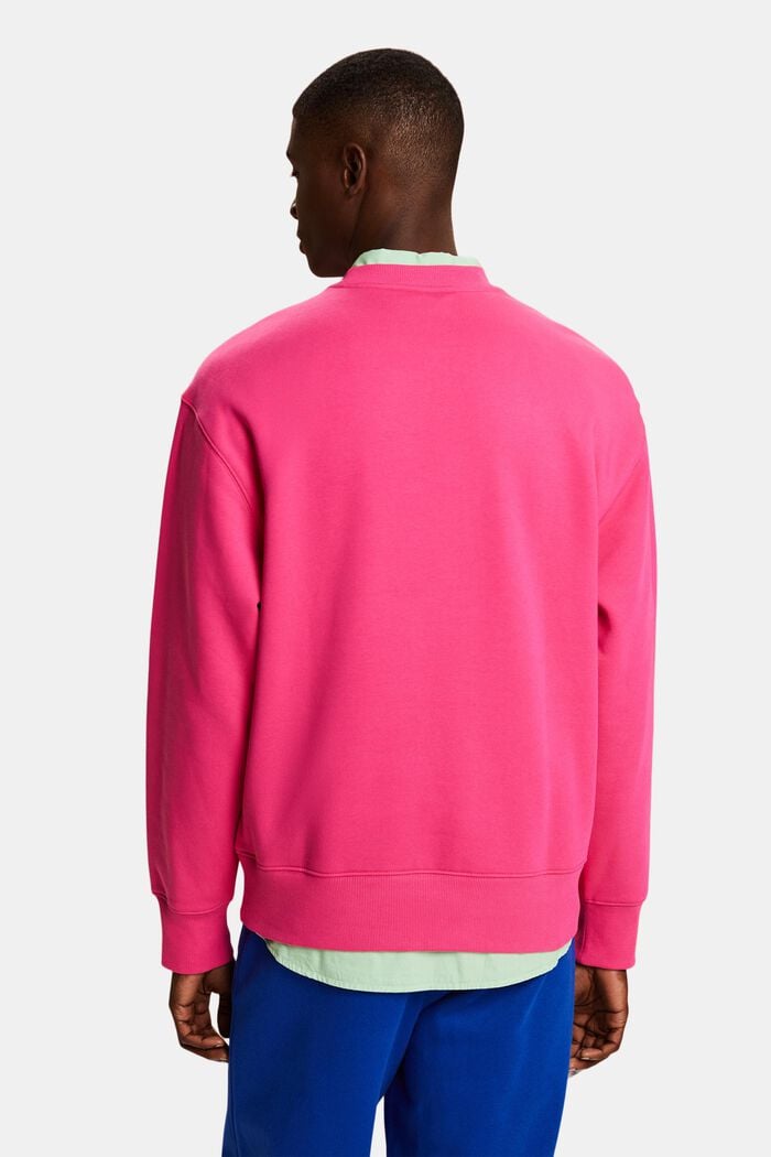 Sweatshirt i fleece med logo, unisexmodell, PINK FUCHSIA, detail image number 2
