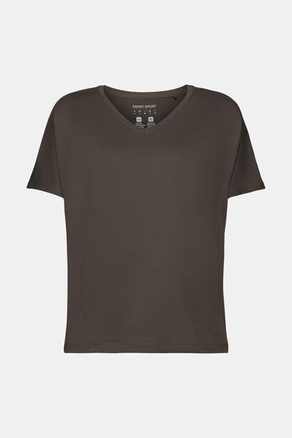 V-ringad tränings-T-shirt med E-DRY