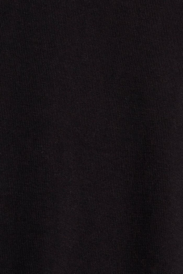 Finstickad tröja med rullkant, BLACK, detail image number 4
