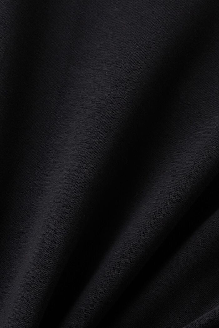 Sweatshirt med V-ringning, BLACK, detail image number 4