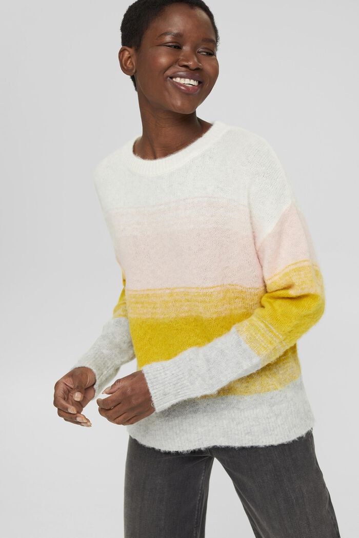Med ull: tröja med färgskiftningar, PASTEL PINK, detail image number 0