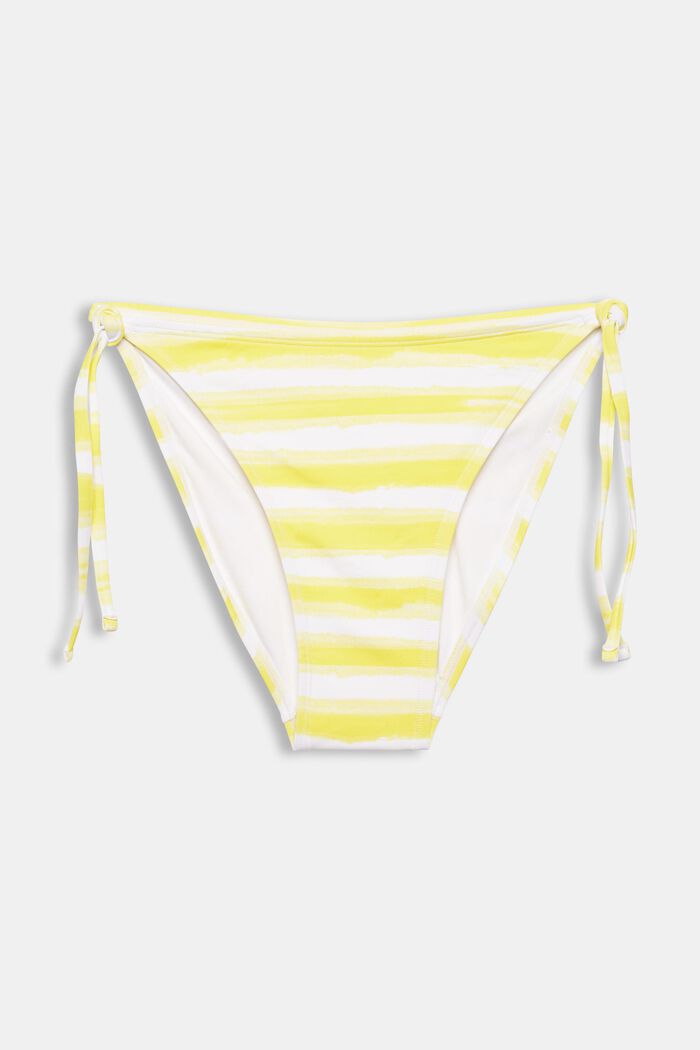 Randig bikinitrosa med knytband, BRIGHT YELLOW, detail image number 3