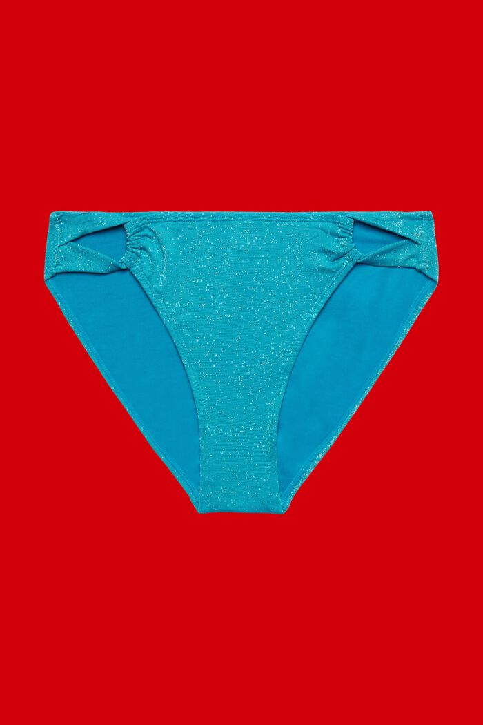 Glittrande bikiniunderdel, TEAL BLUE, detail image number 3
