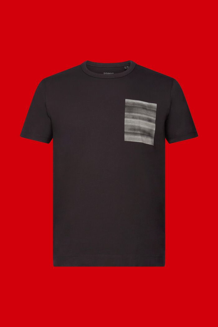 T-shirt med rund ringning, 100 % bomull, ANTHRACITE, detail image number 6