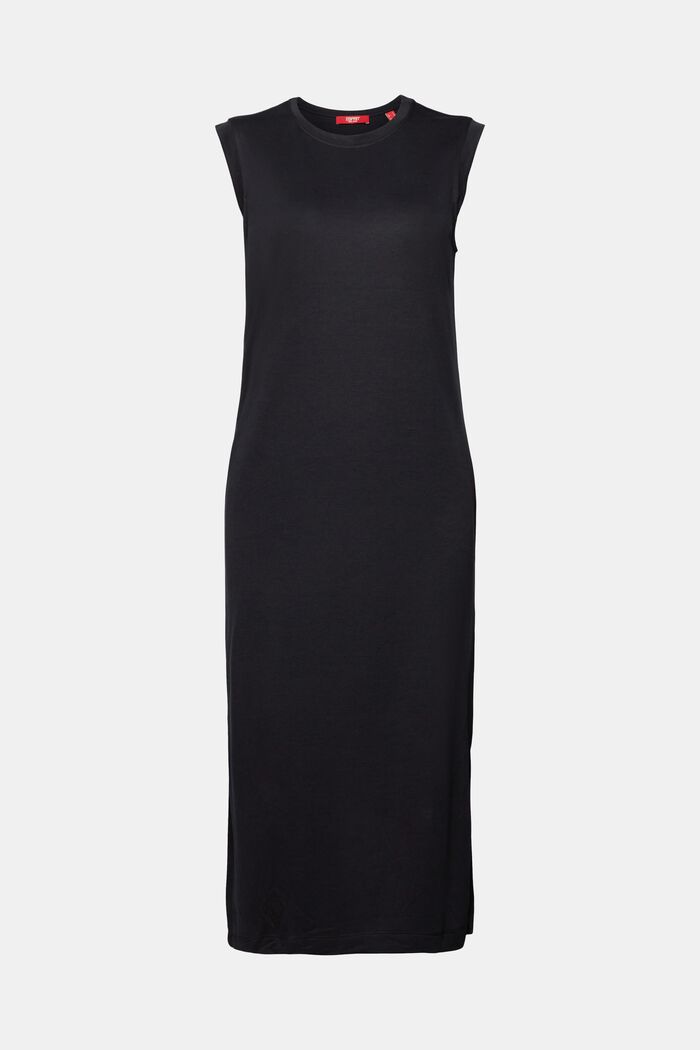 Ärmlös klänning i midilängd, BLACK, detail image number 6