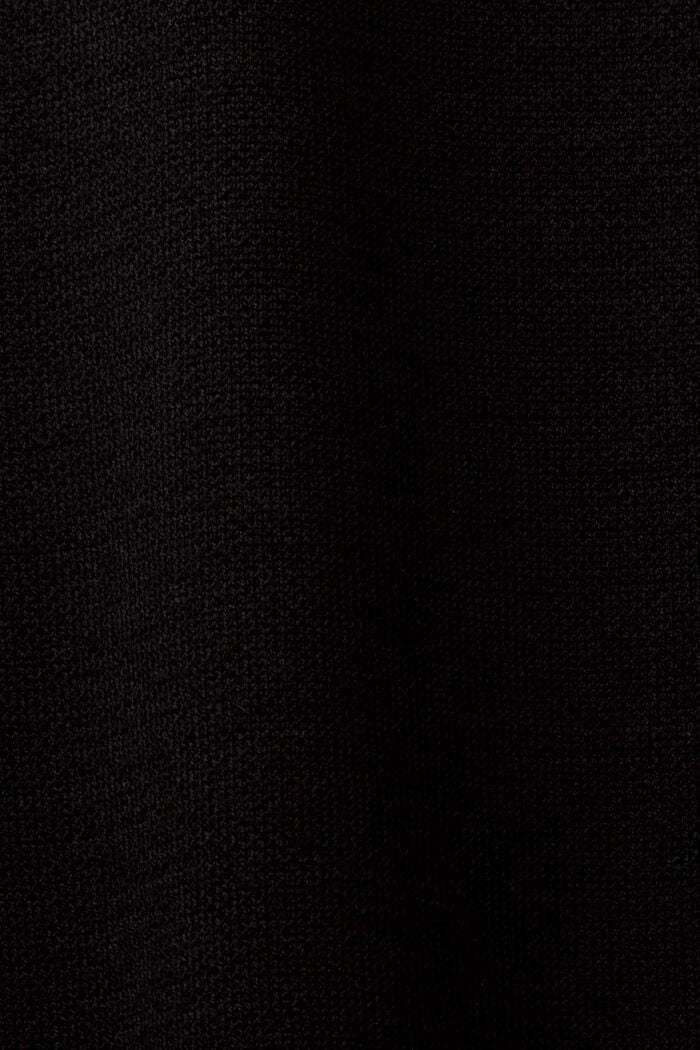 Ärmlös miniklänning i ullblandning, BLACK, detail image number 5