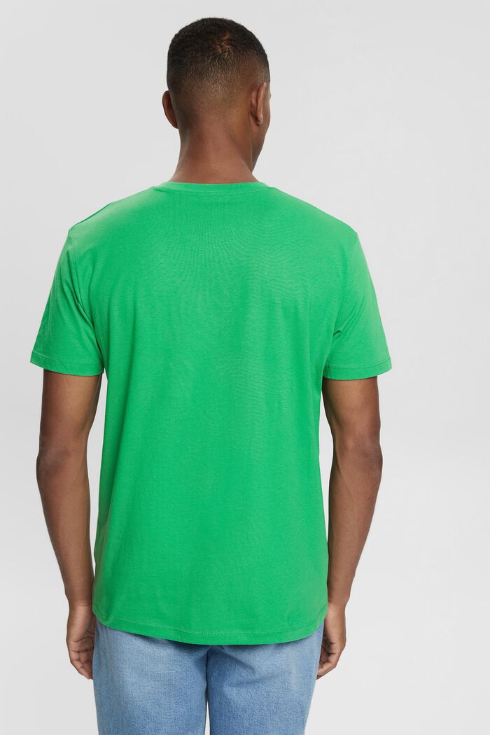 T-shirt i jersey med logobroderi, GREEN, detail image number 3