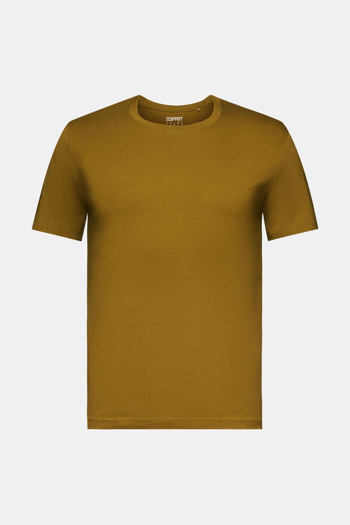Jersey-T-shirt i ekologisk bomull, OLIVE, detail image number 6