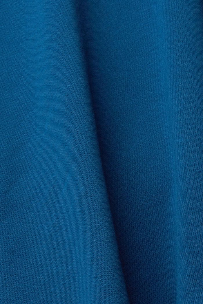 Sweatshirt med knappslå bak, PETROL BLUE, detail image number 1