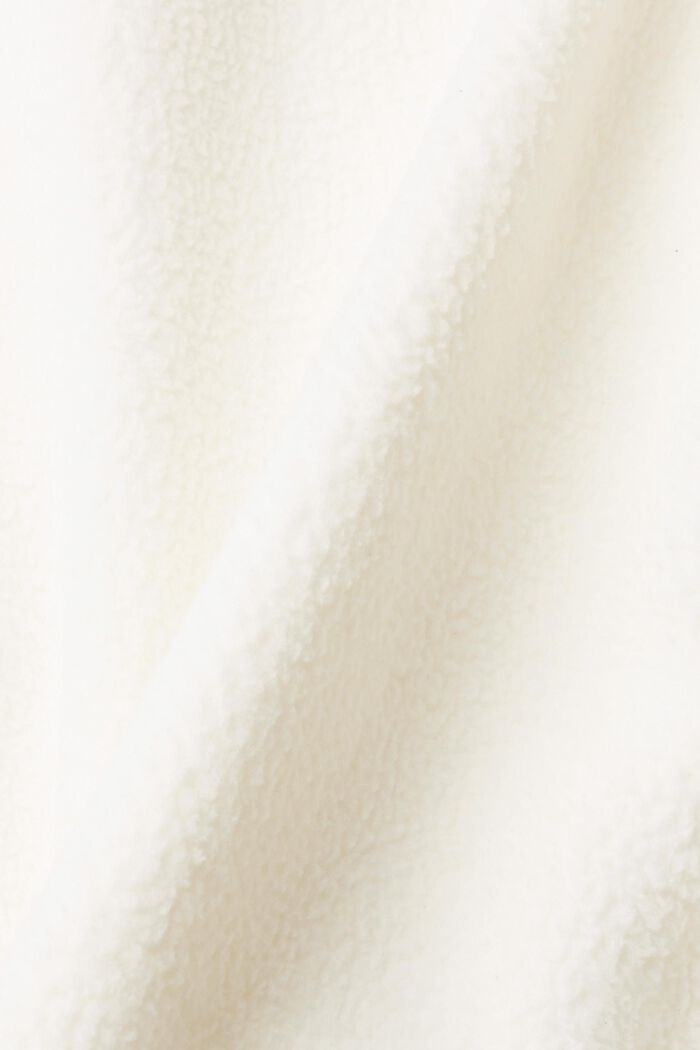 Huvtröja i teddyfleece, OFF WHITE, detail image number 1