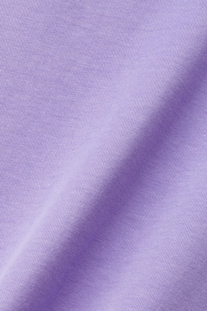 Bomulls-T-shirt med tryck, PURPLE, detail image number 5