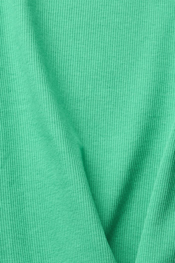 Ribbat linne med utskärningar, GREEN, detail image number 5