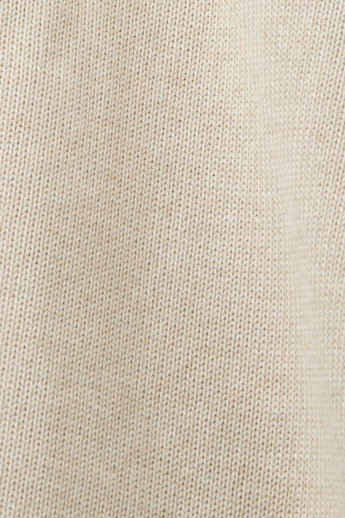 V-ringad tröja i bomull, SAND, detail image number 4