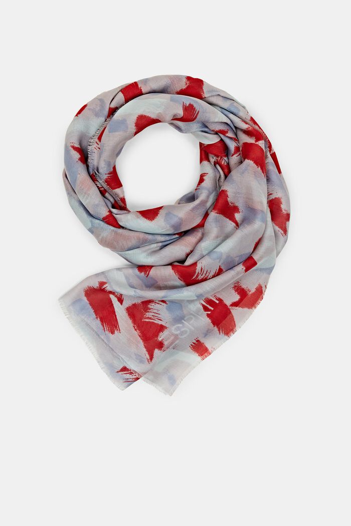Lätt mönstrad scarf, LIGHT TAUPE, detail image number 0