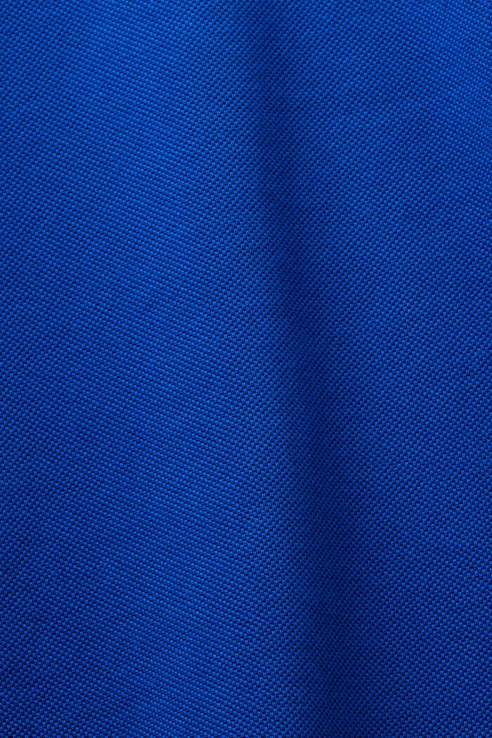 Tenniströja i bomullspiké, BRIGHT BLUE, detail image number 4