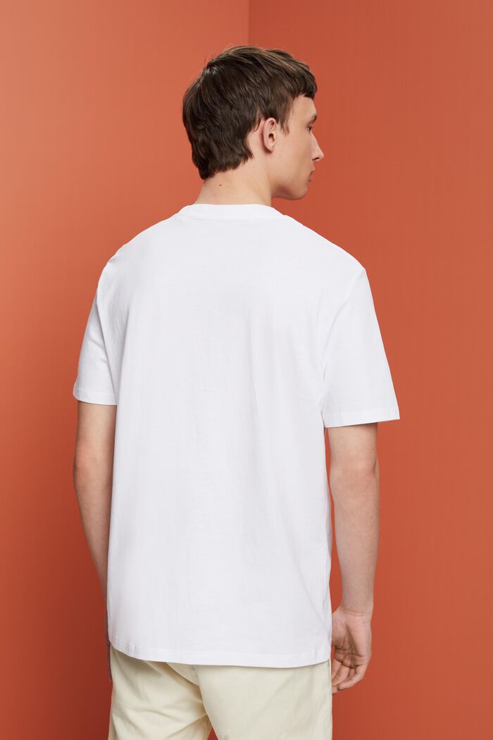 T-shirt med tryck, 100% bomullsjersey, WHITE, detail image number 3