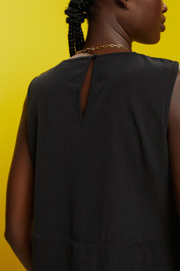 Krinklad maxiklänning, BLACK, detail image number 4