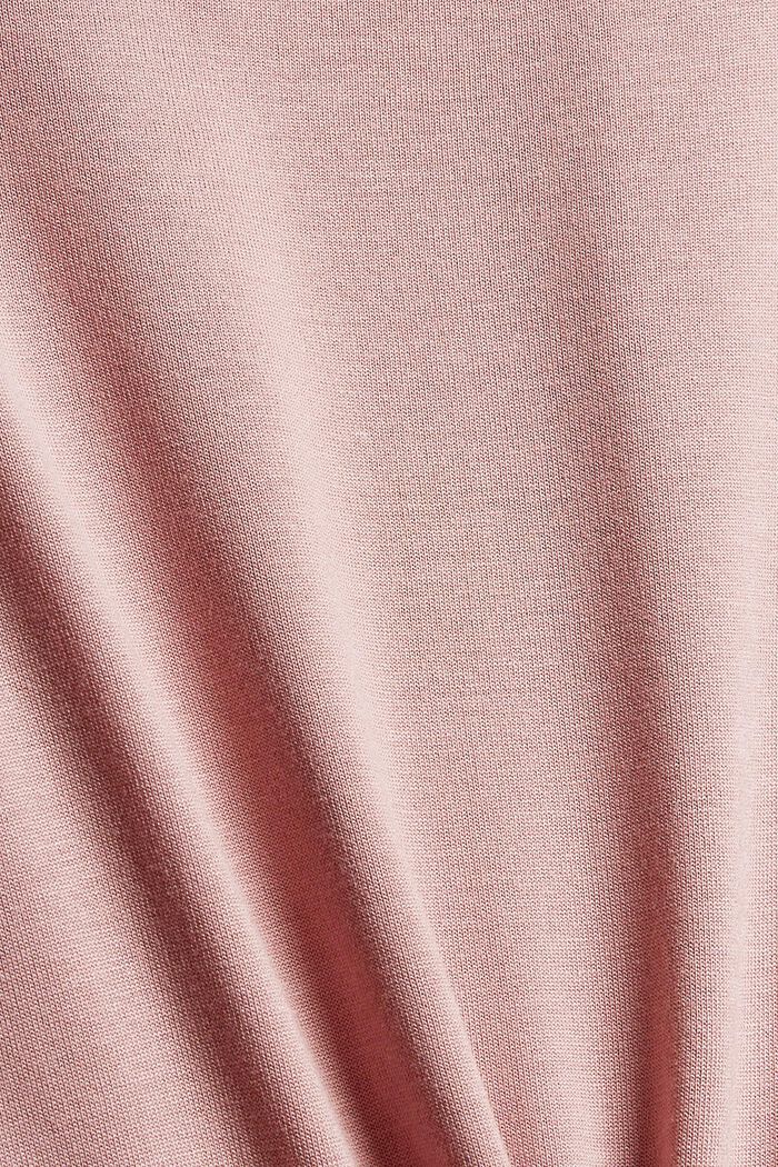 Långärmad topp i materialmix, LENZING™ ECOVERO™ , OLD PINK, detail image number 4