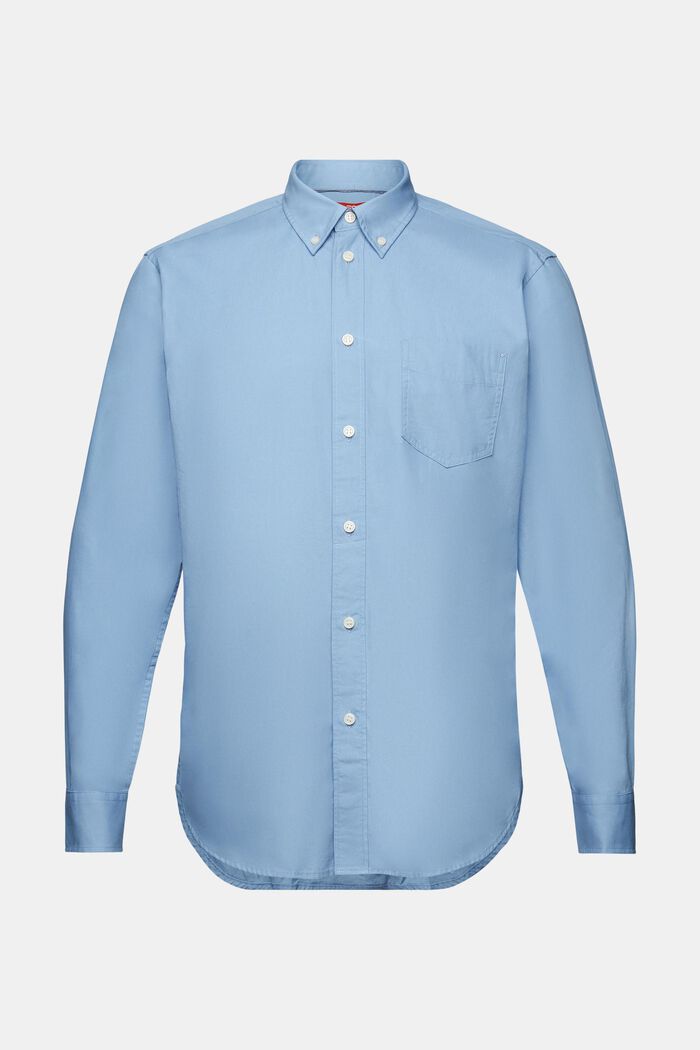 Button down-skjorta i poplin, 100% bomull, LIGHT BLUE, detail image number 7