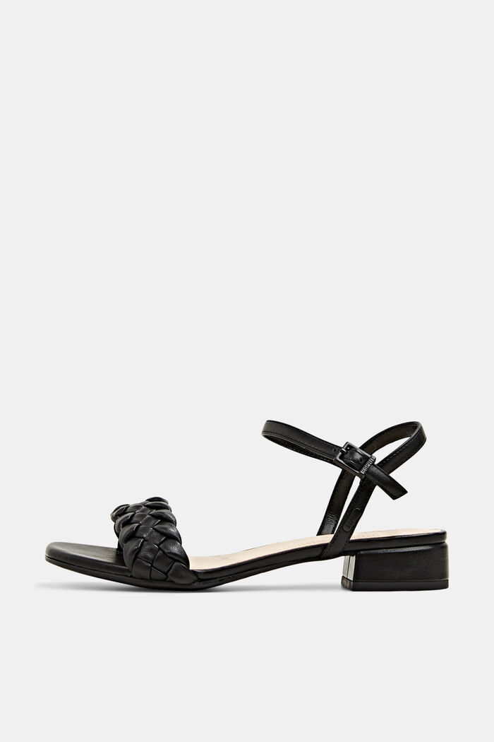 Sandal med flätad rem, BLACK, detail image number 0