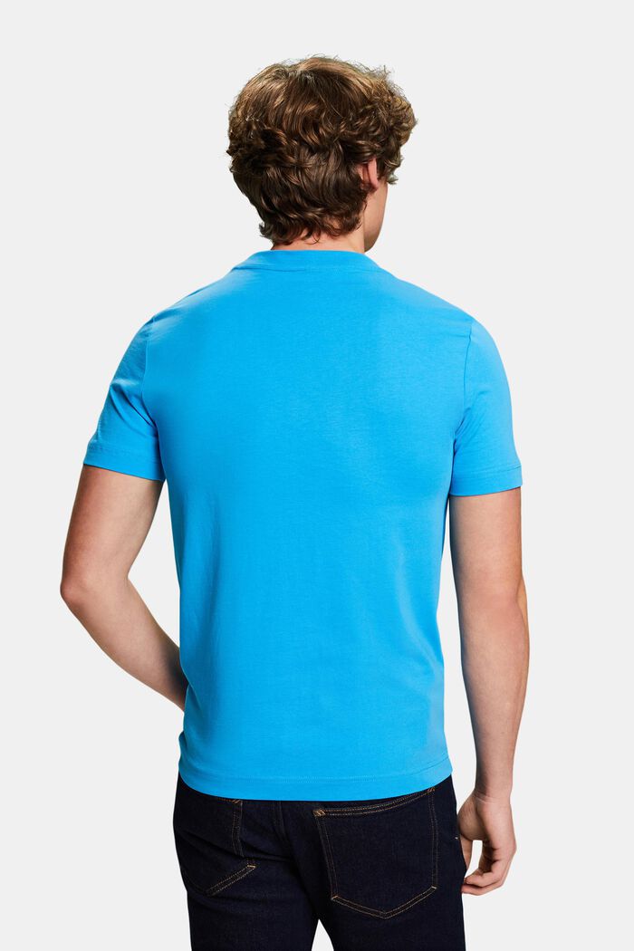 T-shirt i bomullsjersey med logo, BLUE, detail image number 3