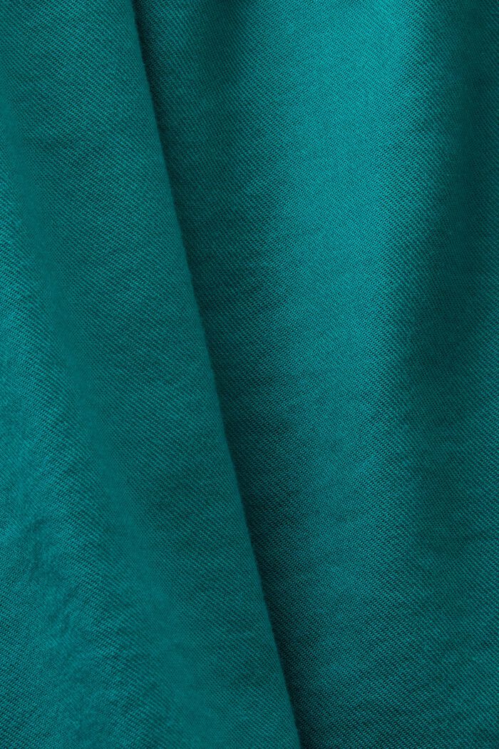 Blus med volanger, EMERALD GREEN, detail image number 5