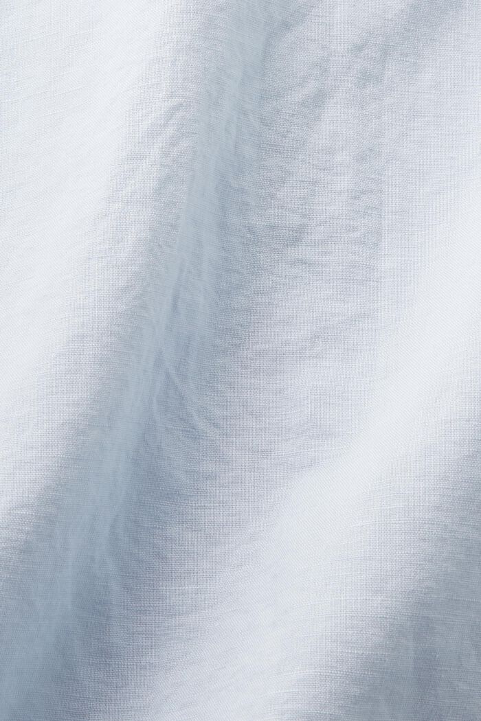 Kortärmad skjorta av linne-bomullsmix, LIGHT BLUE, detail image number 5
