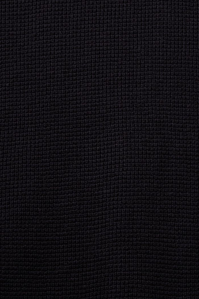 Half Zip-tröja av bomull, BLACK, detail image number 5