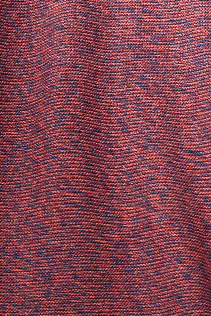 Melerad stickad tröja, TERRACOTTA, detail image number 1