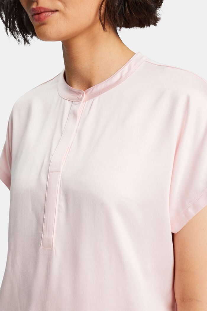 T-shirt i materialmix, PASTEL PINK, detail image number 2
