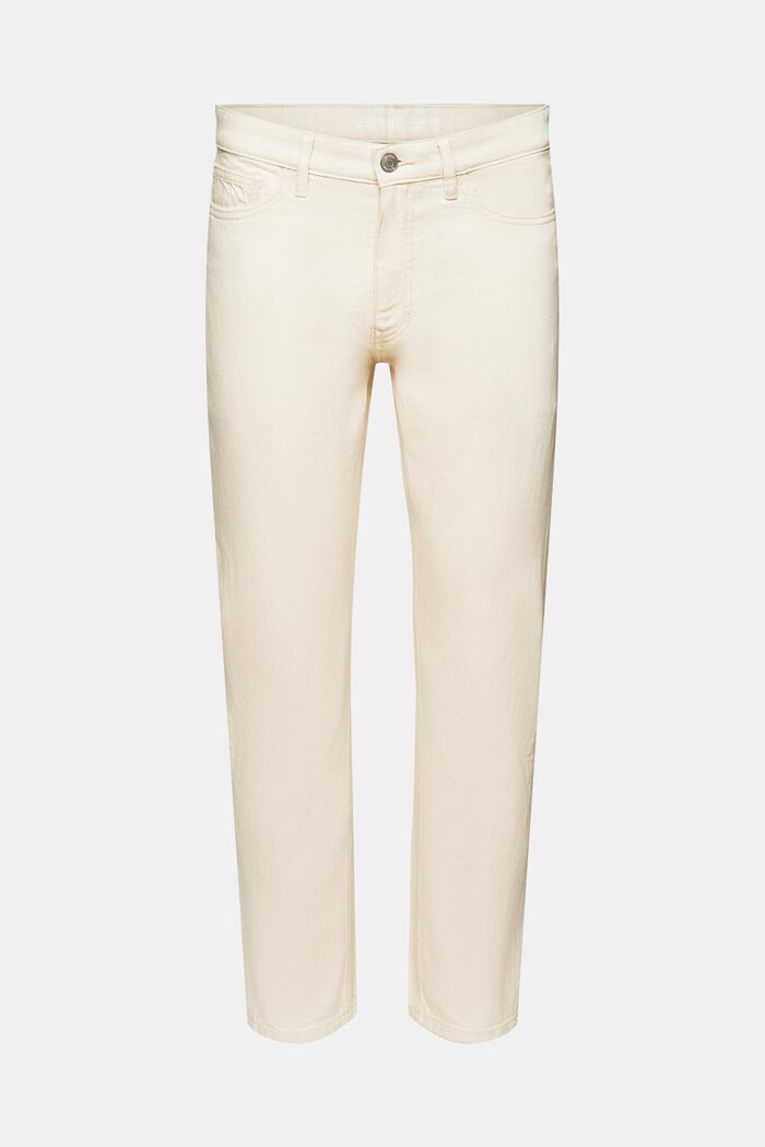 Regular avsmalnande jeans med medelhög midja, OFF WHITE, detail image number 6