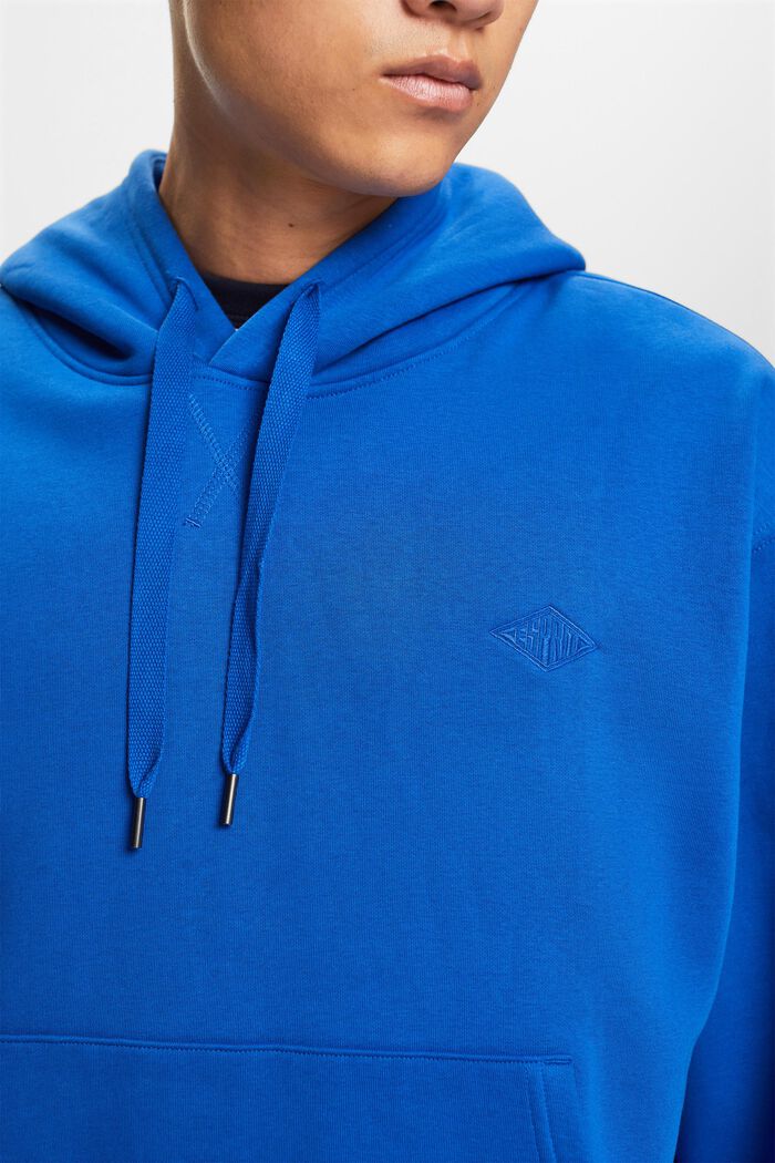 Sweatshirt med huva och logobroderi, BRIGHT BLUE, detail image number 2
