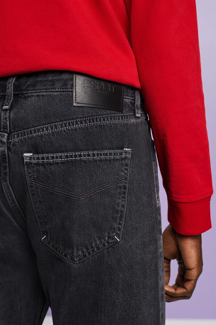 Raka jeans med medelhög midja, GREY DARK WASHED, detail image number 3
