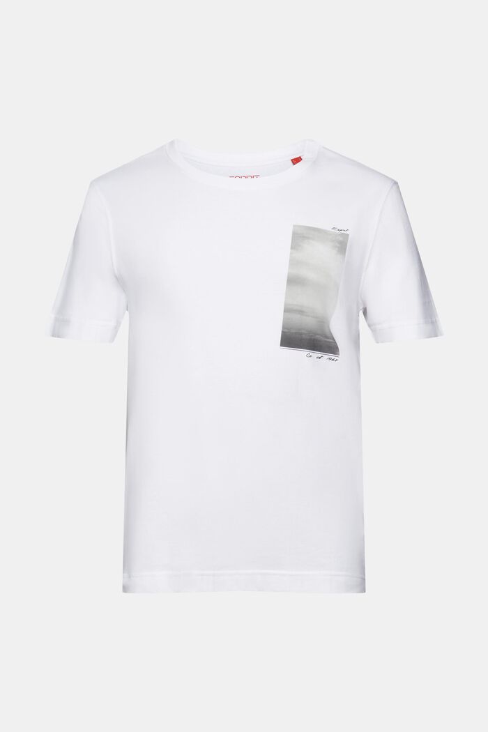 T-shirt i ekologisk bomull med tryck, WHITE, detail image number 6