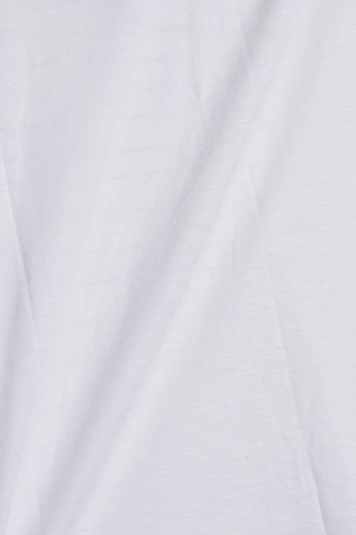 T-shirt med tryck, 100% bomull, WHITE, detail image number 4