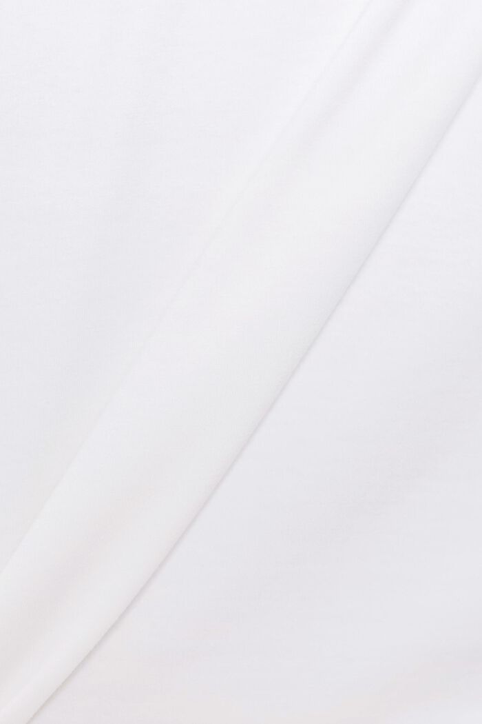 Långärmad tröja i ekobomullsmix, NEW WHITE, detail image number 4