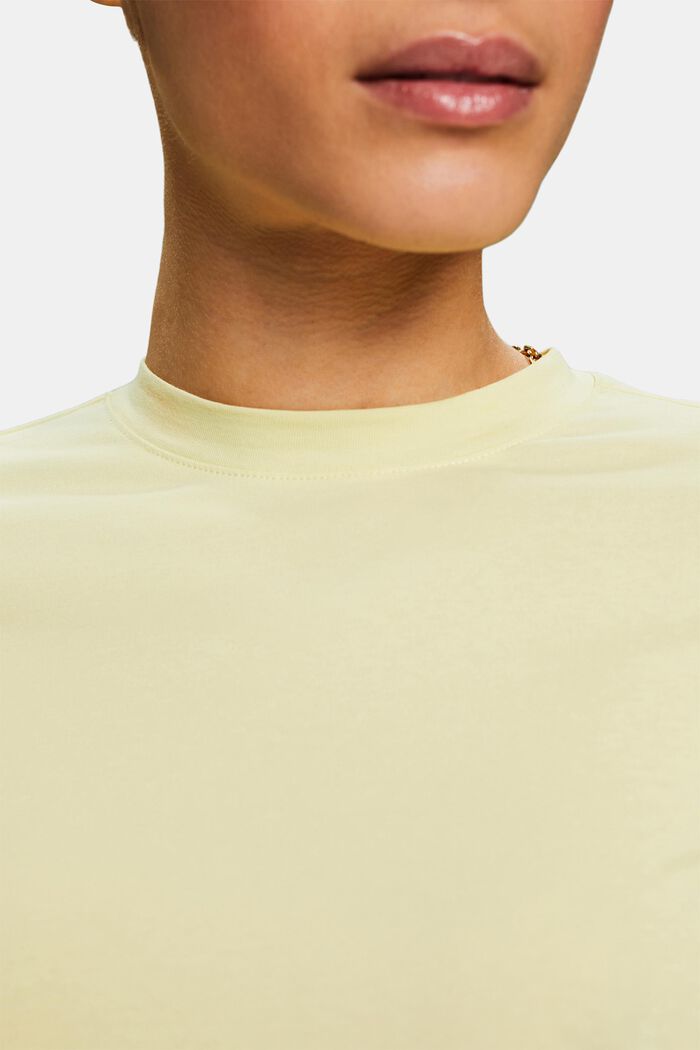 Rundringad T-shirt, LIME YELLOW, detail image number 3