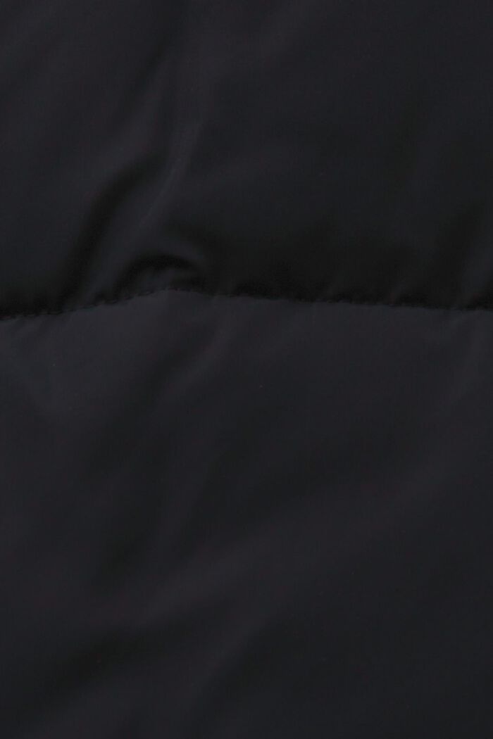 Återvunnet: lång dunväst, BLACK, detail image number 6