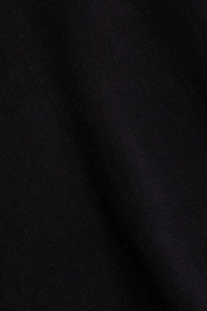 Stickad oversizeklänning i bomullsmix, BLACK, detail image number 4