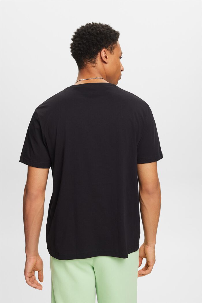 Kortärmad T-shirt med rund ringning, BLACK, detail image number 2