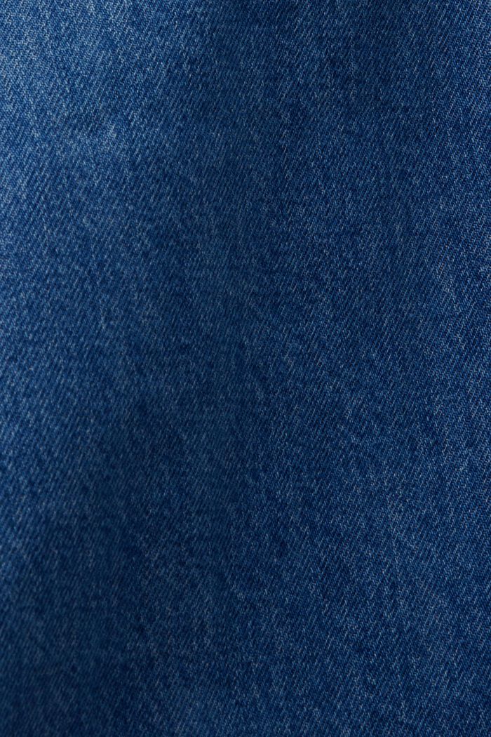 Jeansjacka med dragskor, utan krage, BLUE LIGHT WASHED, detail image number 7