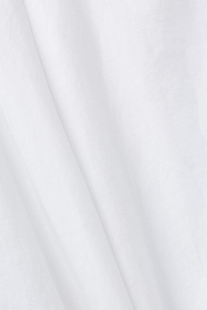 Skjorta i linne-bomullsmix, WHITE, detail image number 5