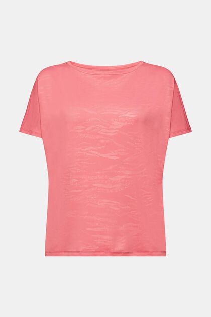 Tränings-T-shirt med präglat mönster, E-DRY